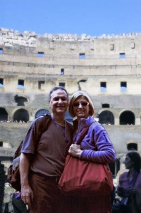 Skip Johnston sent a photo of himself and his wife also in Rome!