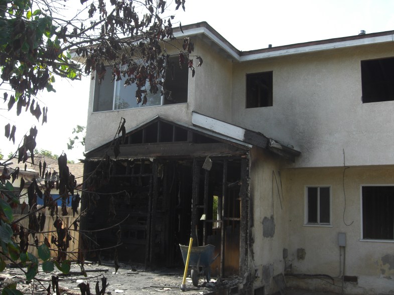 Sherri Meares Commins' house after the fire.