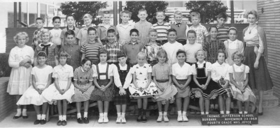 Fourth grade class, Thomas Jefferson School,