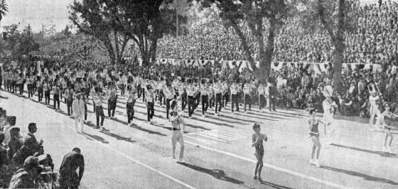 The All City High School Band of Burbank the Rose Parade, 1968