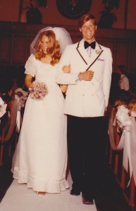 Jackie Hayes and her husband, Steve Steen, on their wedding day.