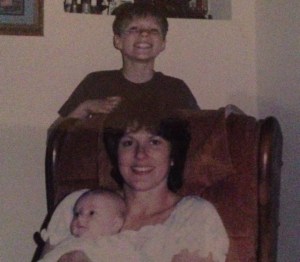 Cathy with her two children, Ryan and Annie