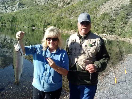 Cheryl and husband, Hugh, love fishing.