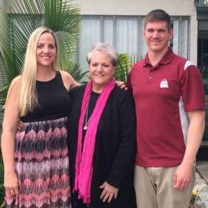 Chris with daughter Amy and son Mathew Bartlett.